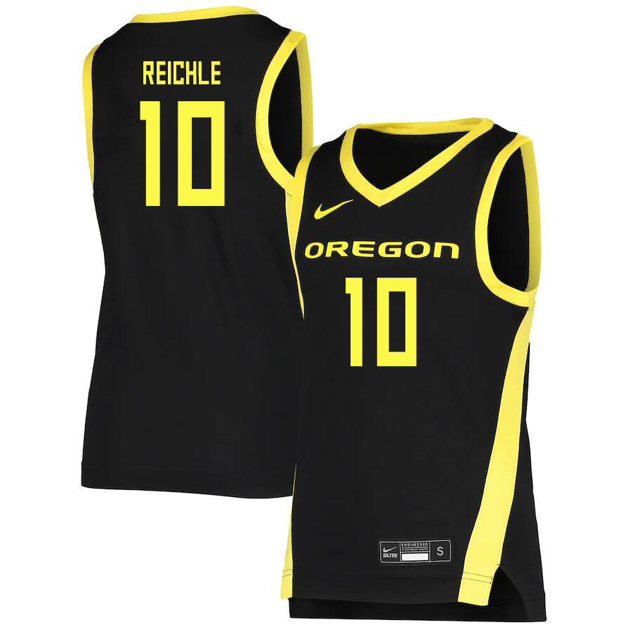 Men #10 Gabe Reichle Oregon Ducks College Basketball Jerseys Sale-Black